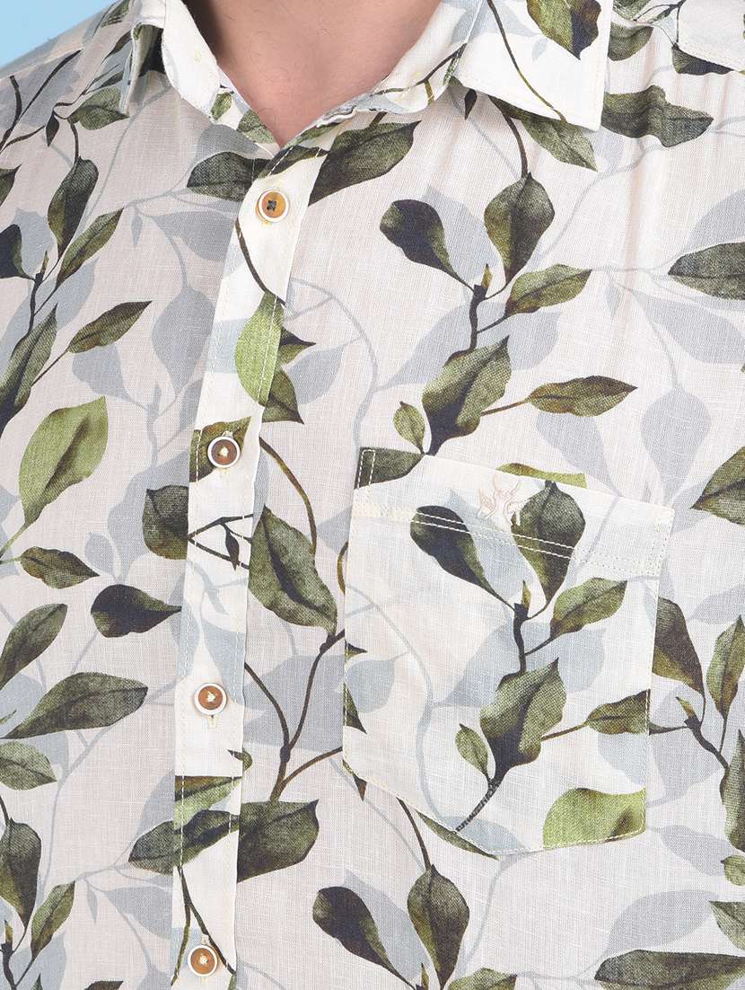 olive rayon casual shirt - 21021023 - Standard Image - 5