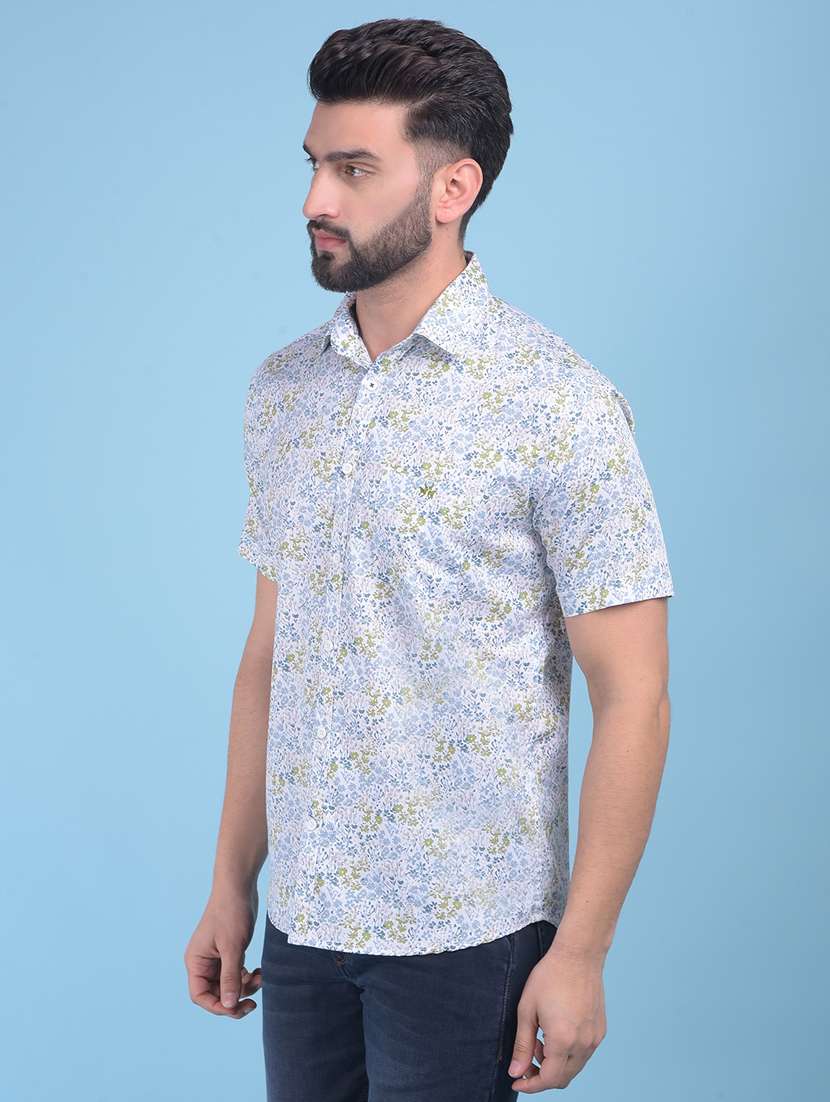 olive cotton casual shirt