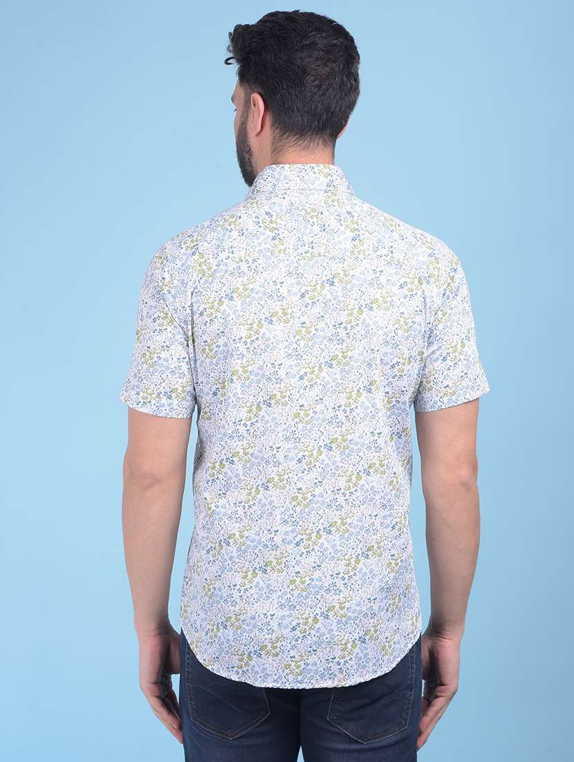 olive cotton casual shirt - 21021033 -  Standard Image - 3