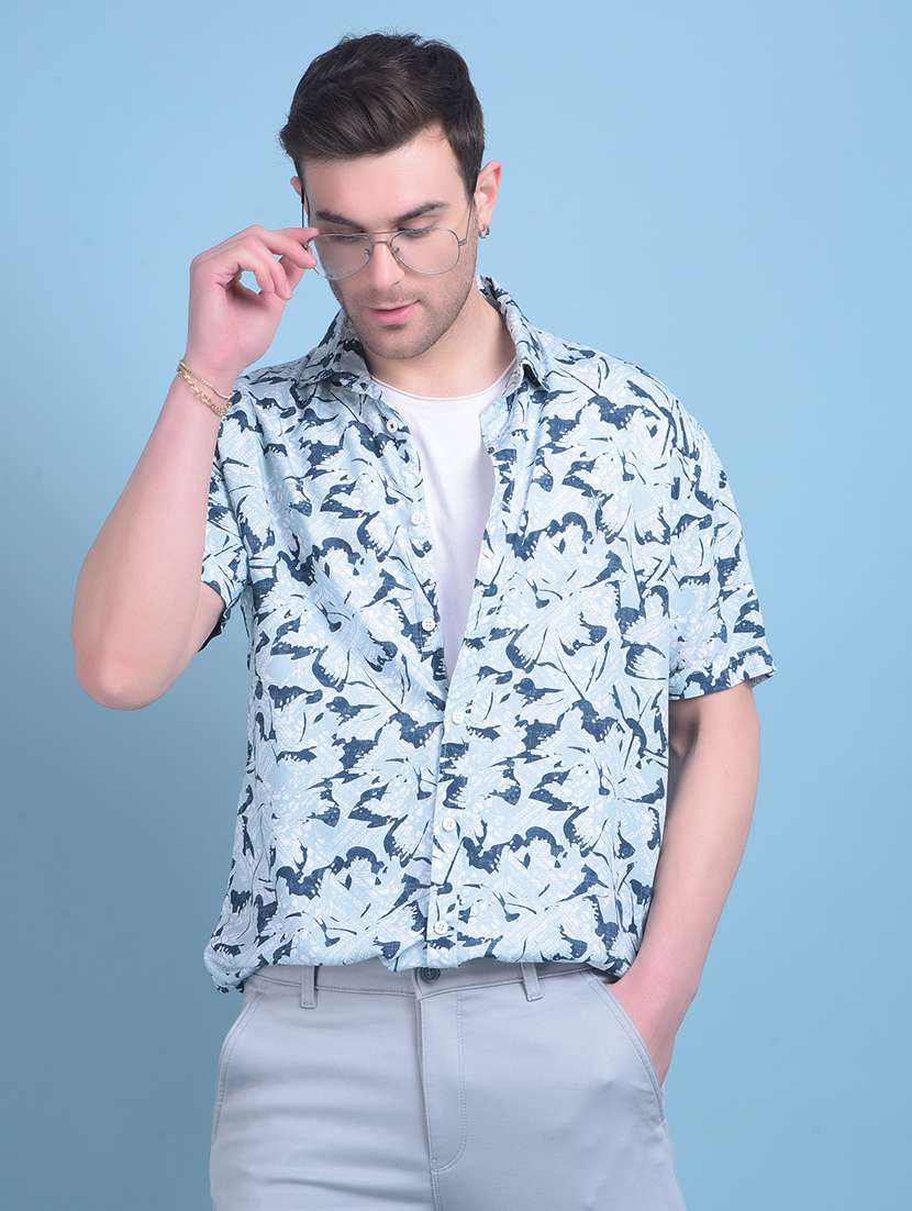 green rayon casual shirt