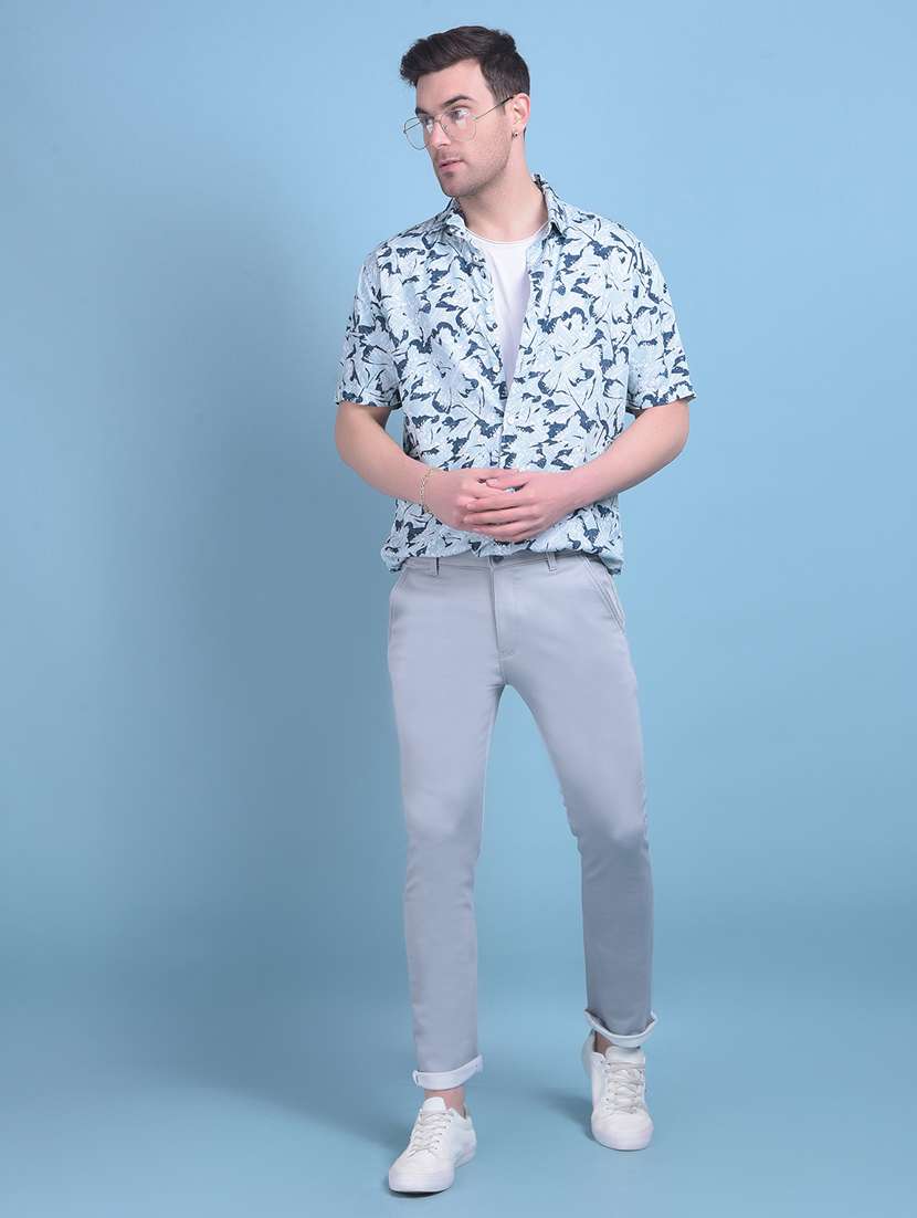 green rayon casual shirt - 21021038 -  Standard Image - 3