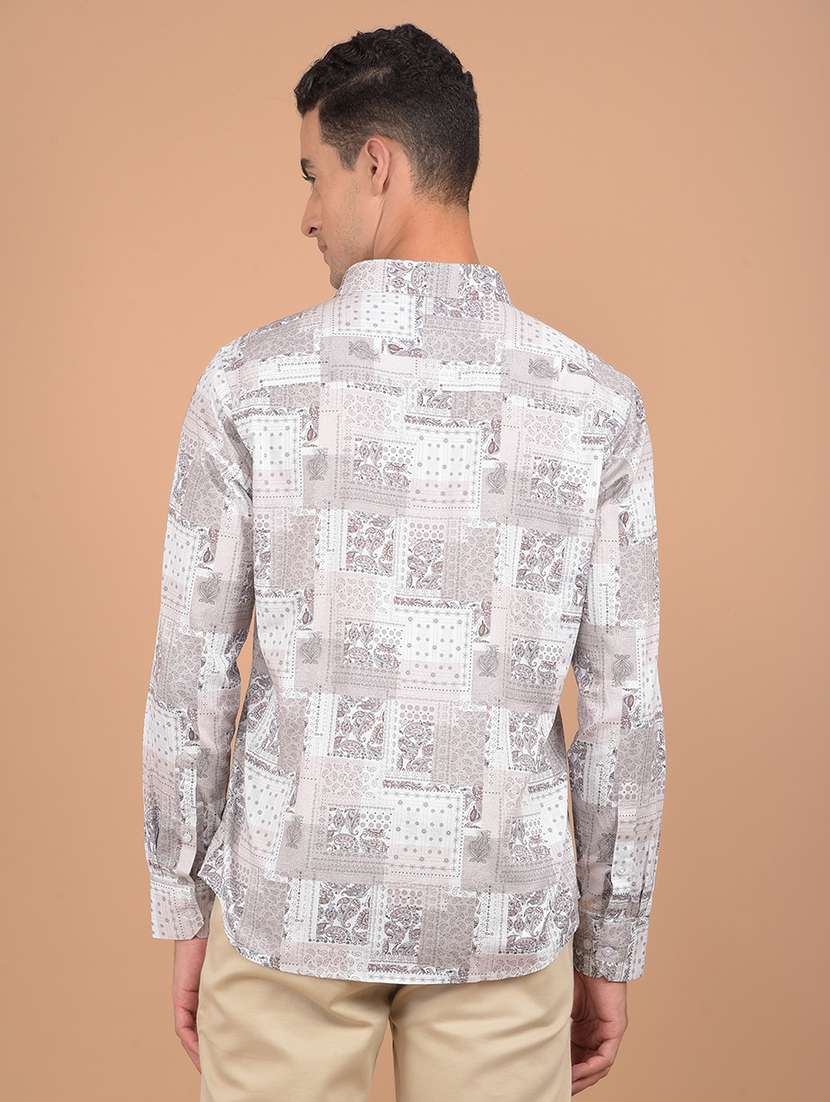 grey cotton casual shirt - 21021064 -  Standard Image - 3