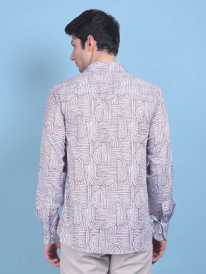 brown cotton casual shirt - 21021086 -  Standard Image - 3