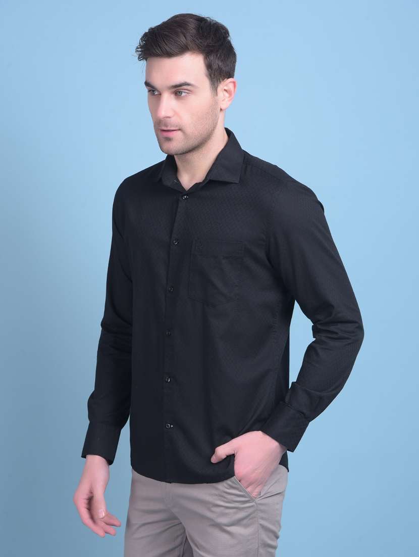 black cotton casual shirt