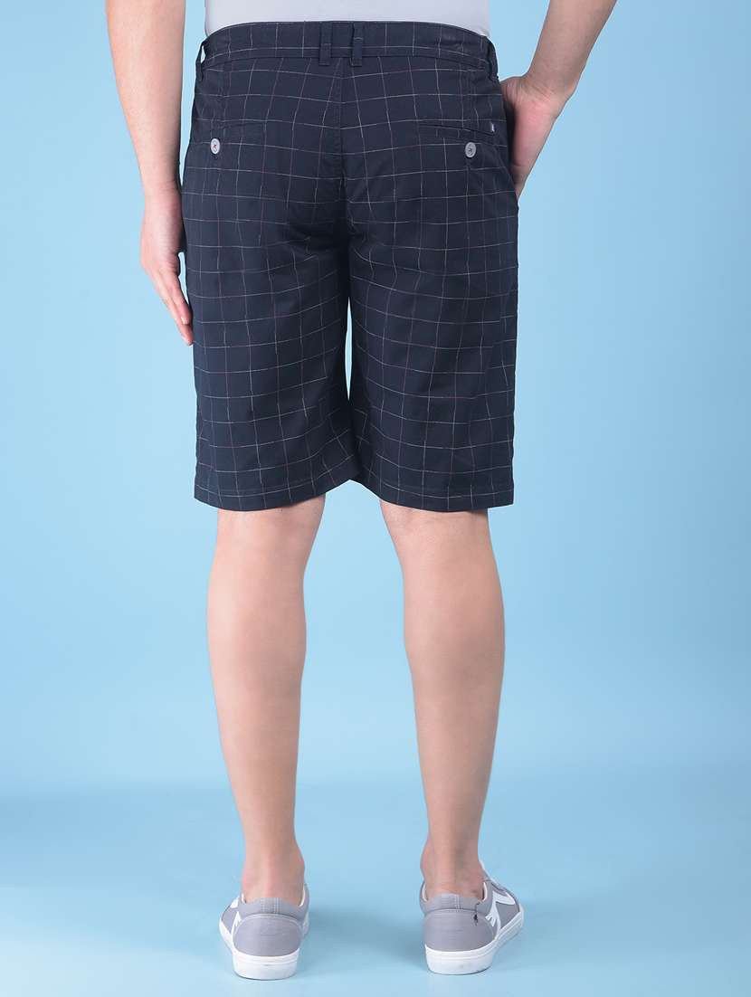 black cotton  shorts - 21021109 -  Standard Image - 3