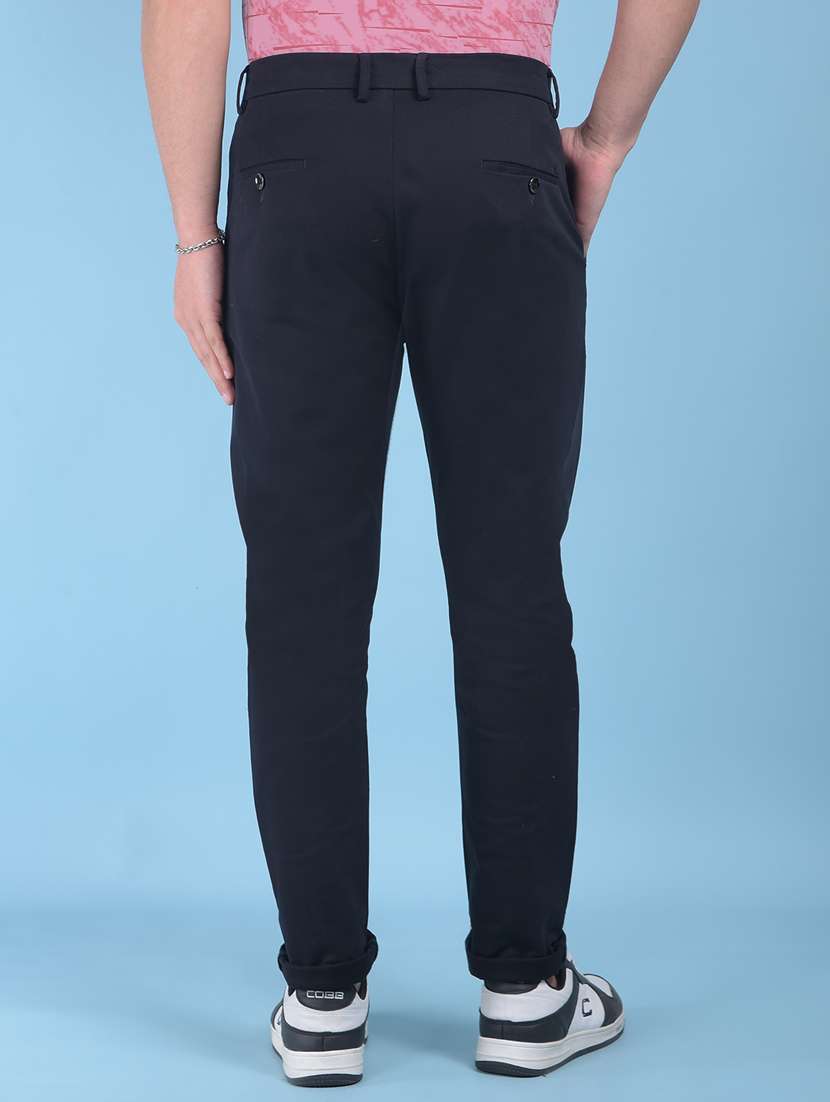 blue cotton chinos casual trousers - 21021115 - Standard Image - 3