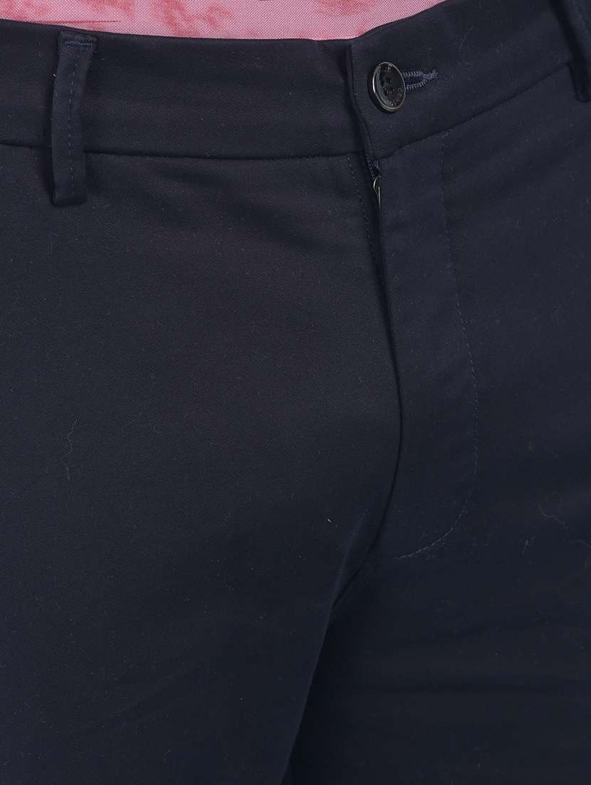 blue cotton chinos casual trousers - 21021115 - Standard Image - 5