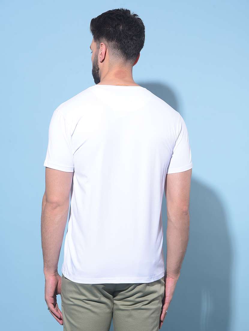grey cotton chest print tshirt - 21021155 - Standard Image - 3