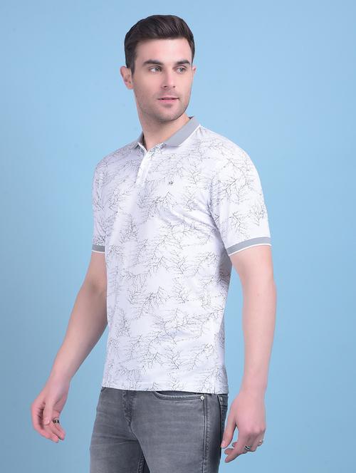white polyester all over print tshirt - 21021167 - Standard Image - 0