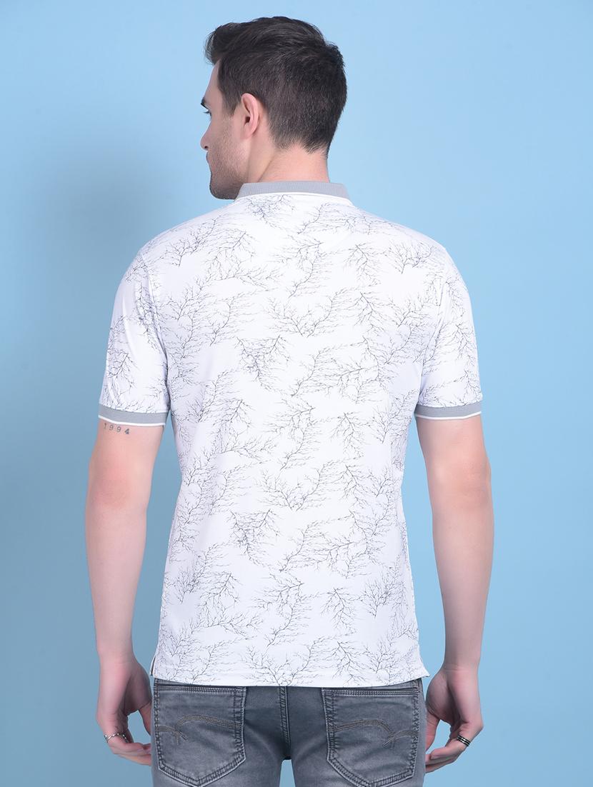 white polyester all over print tshirt - 21021167 - Standard Image - 3