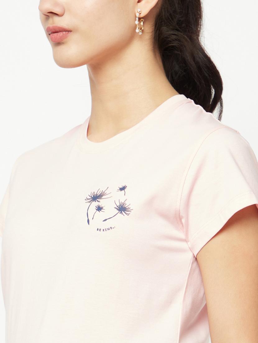 pink cotton regular tshirt - 21021306 - Standard Image - 5