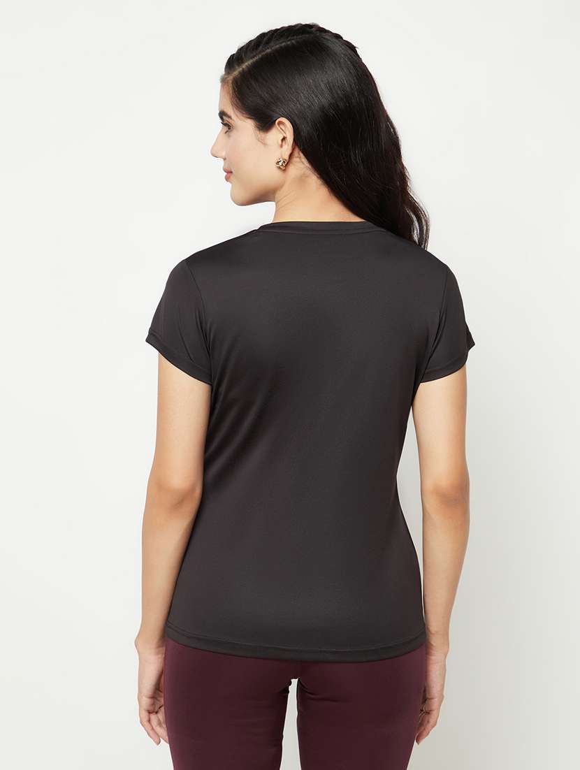 black polyester regular tshirt - 21021312 - Standard Image - 3