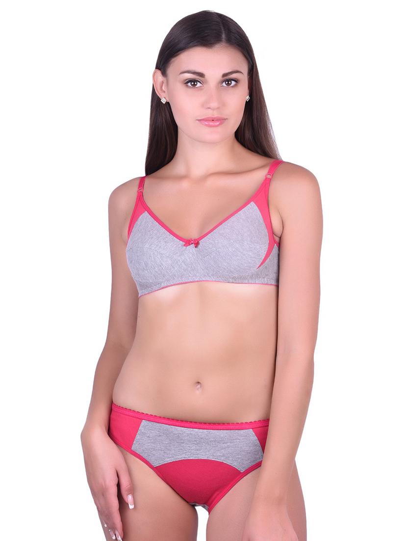 women color block bra and panty set - 21021680 -  Zoom Image - 0