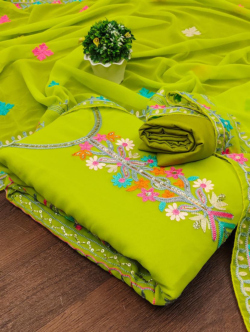 embroidered unstitched suit set - 21021856 -  Zoom Image - 0