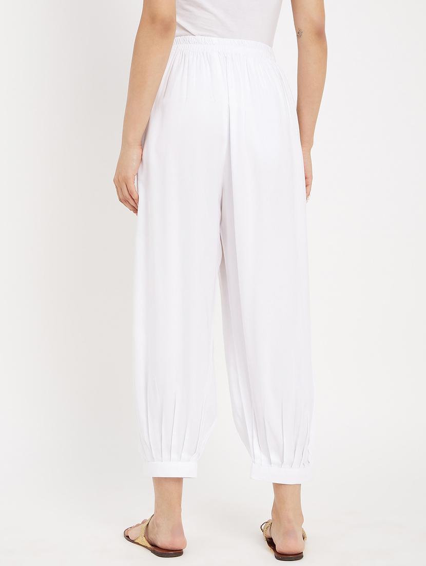 white rayon regular salwars - 21021921 - Standard Image - 3