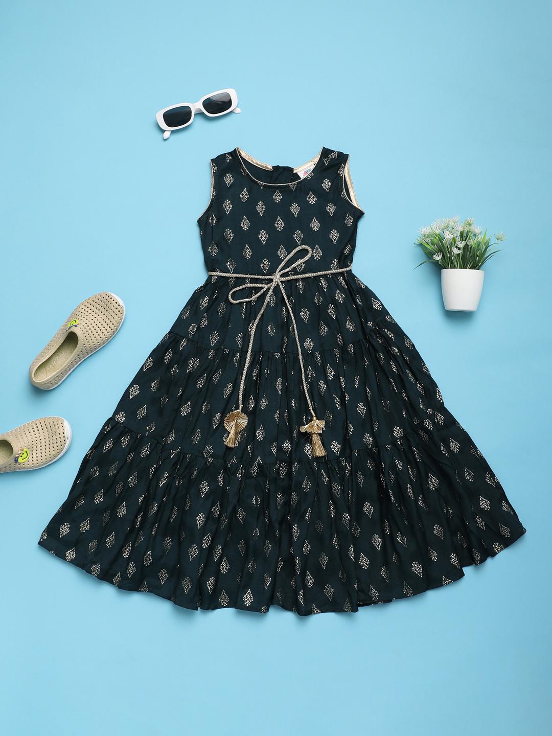 teal viscose frock - 21022492 -  Zoom Image - 0