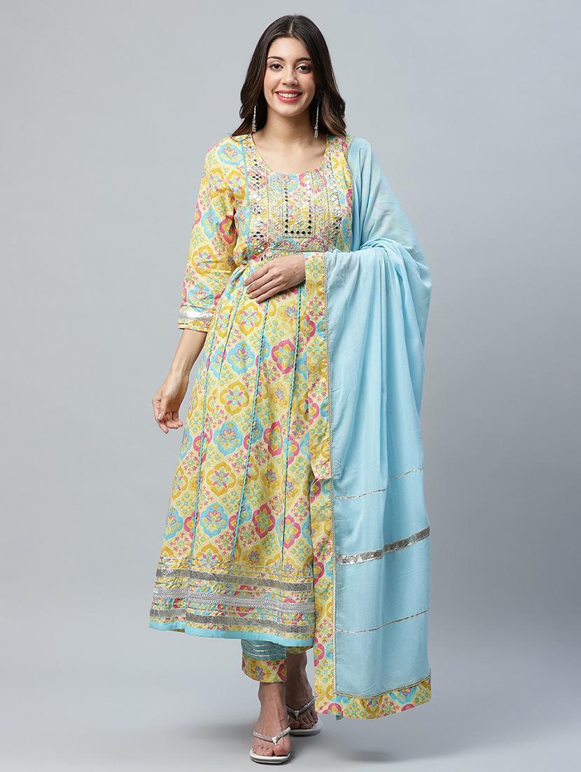 women multi color kurta pant set with dupatta - 21022570 - Zoom Image - 0