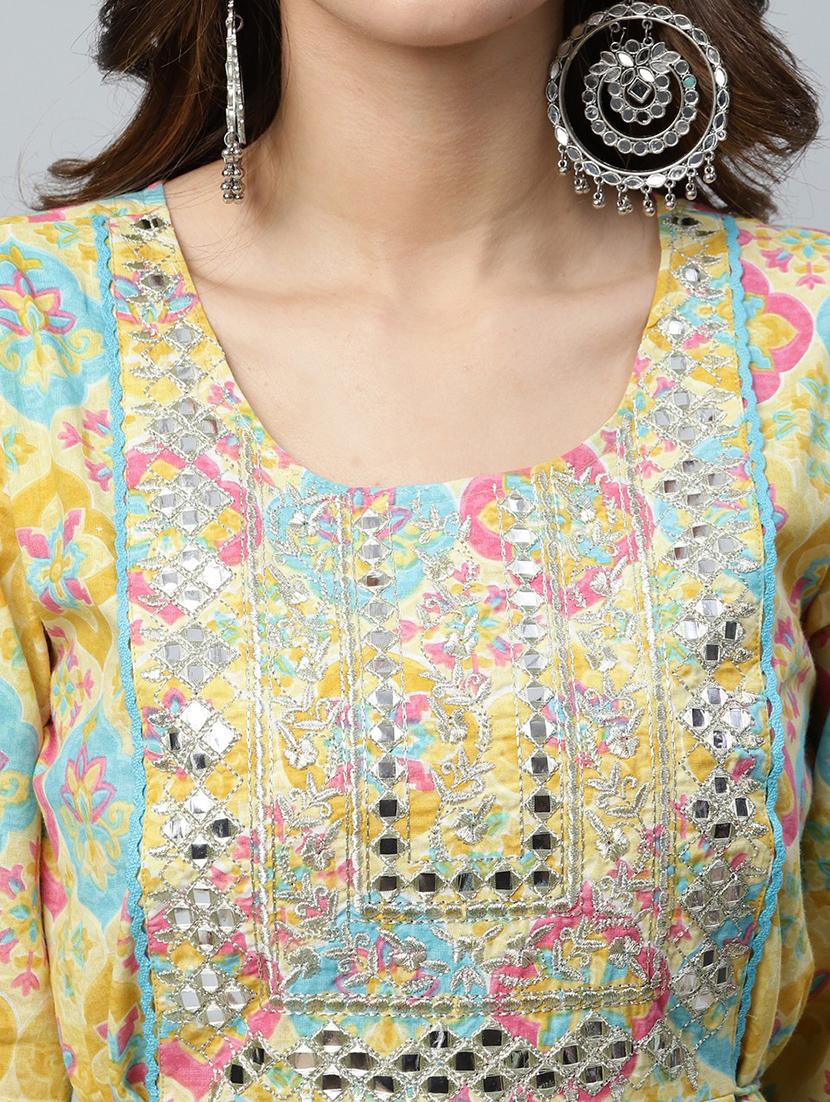 women multi color kurta pant set with dupatta - 21022570 - Standard Image - 3