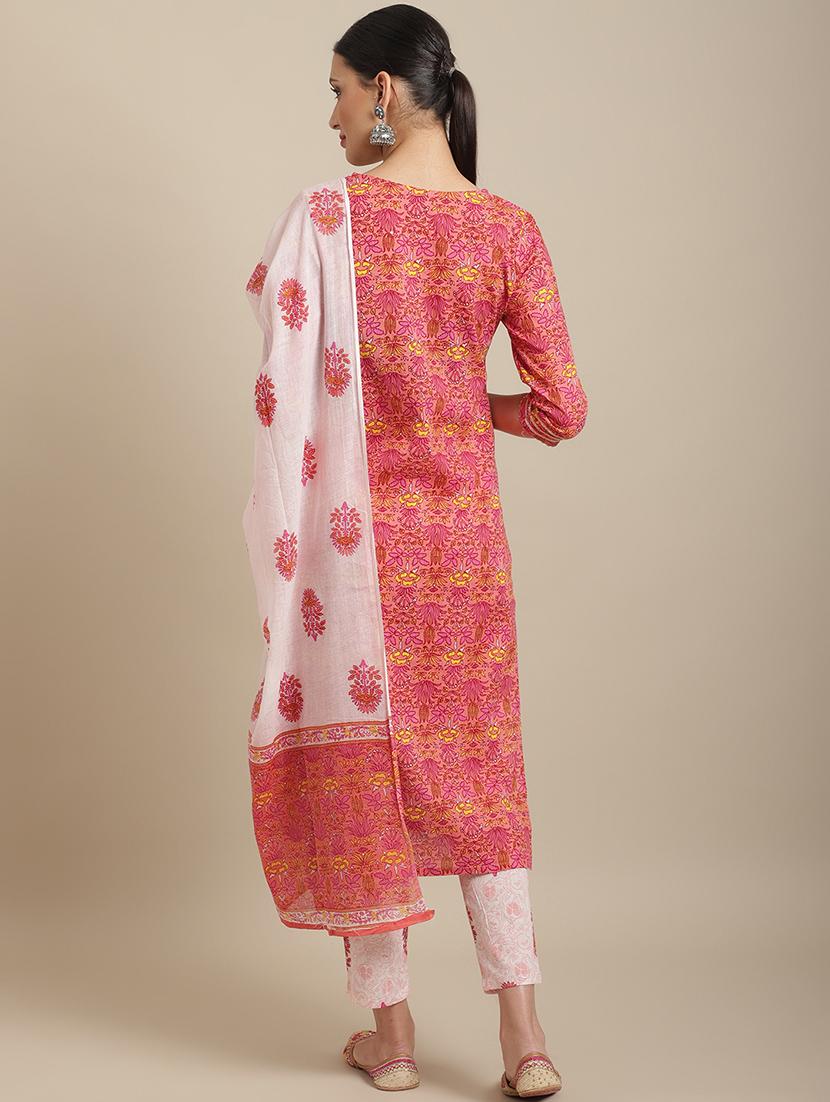 brown cotton kurta pant set - 21022605 - Standard Image - 3