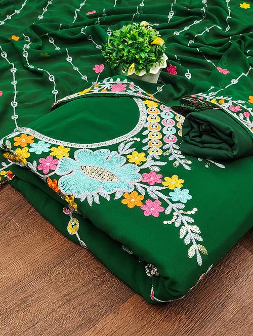 embroidered unstitched suit set - 21023270 -  Standard Image - 0