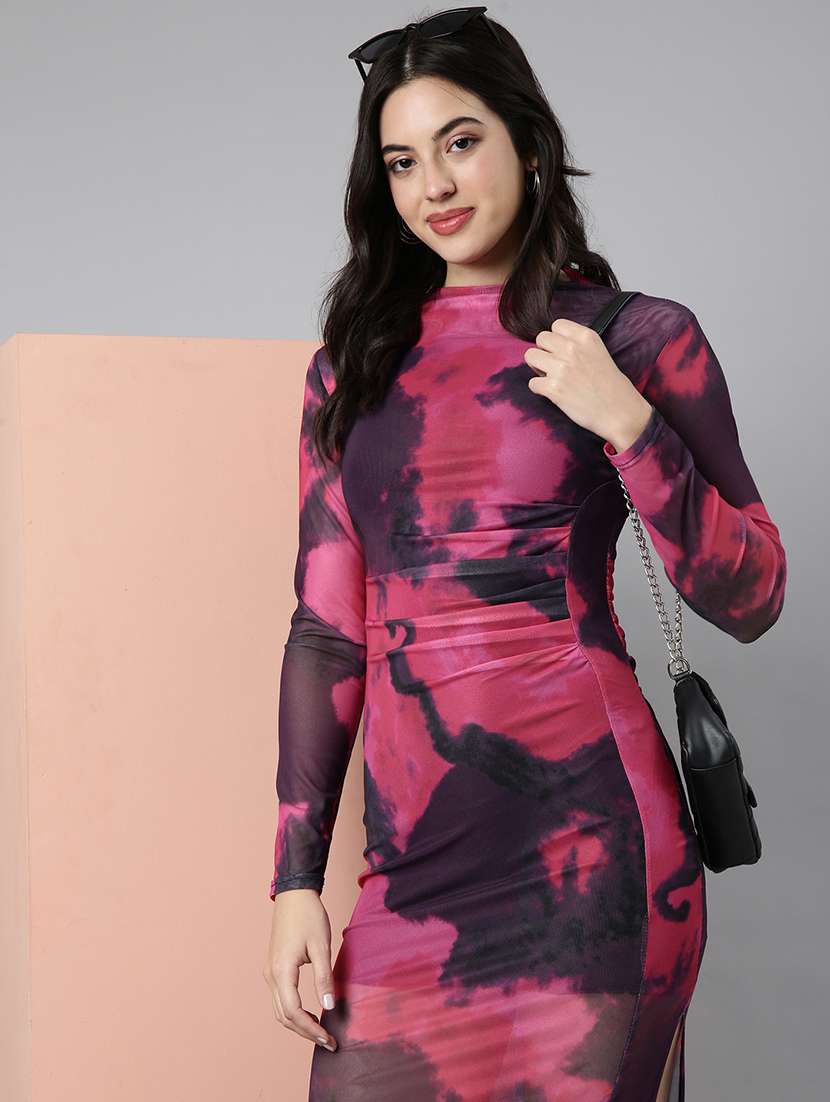 women tie & dyed bodycon dress - 21023282 - Standard Image - 5