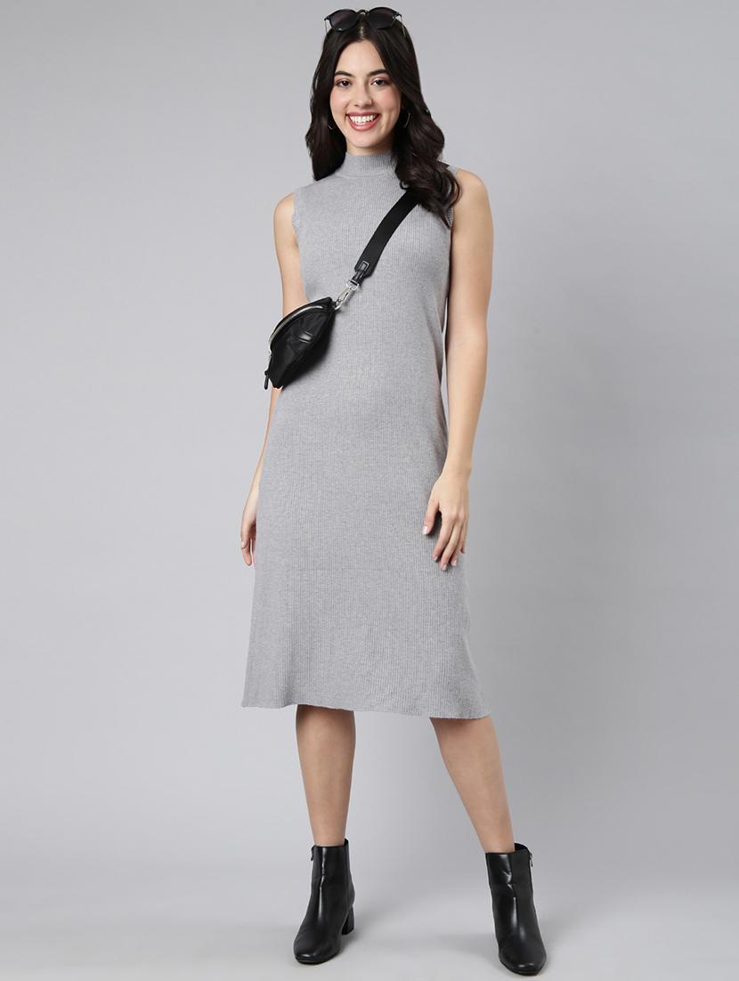 women turtle neck a-line dress - 21023288 - Zoom Image - 0