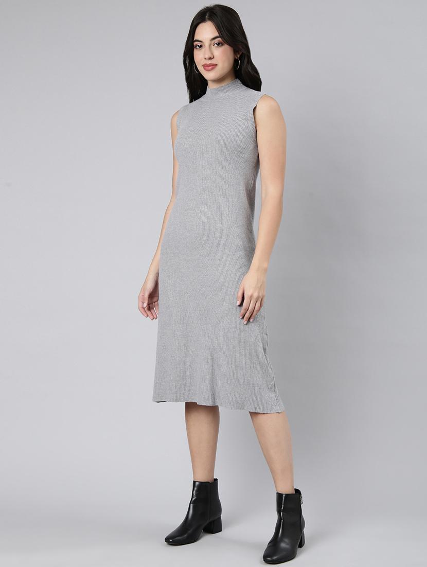 women turtle neck a-line dress - 21023288 - Standard Image - 3