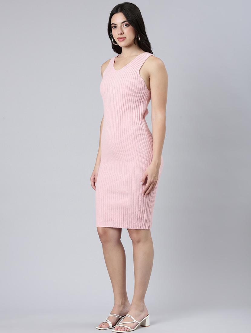 women solid color bodycon dress - 21023291 - Standard Image - 3