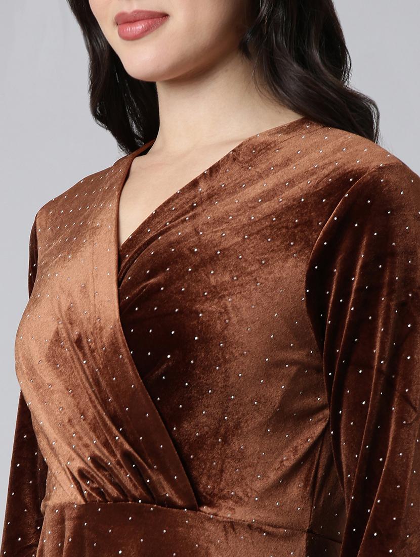 women v neck a-line dress - 21023294 - Standard Image - 5