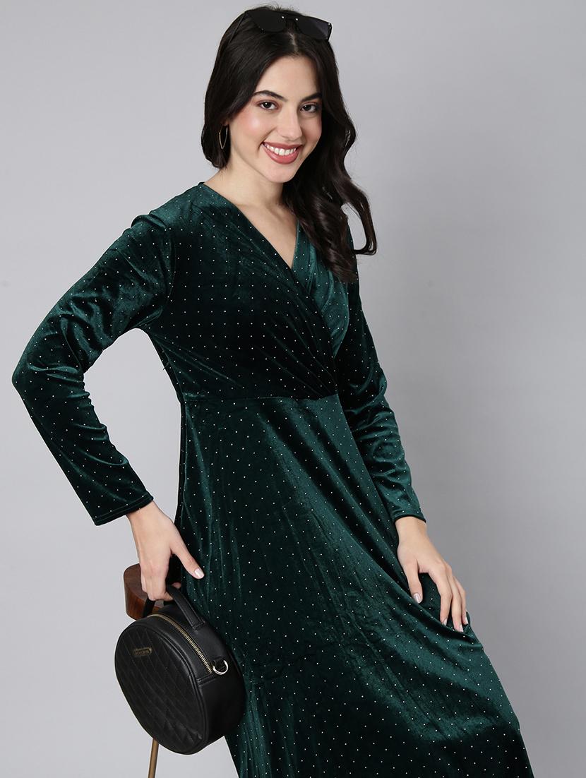 women v neck a-line dress - 21023295 - Standard Image - 5