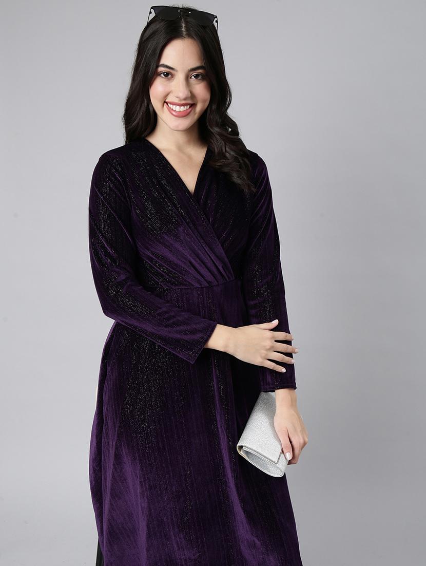 women v neck fit & flare dress - 21023297 - Standard Image - 5