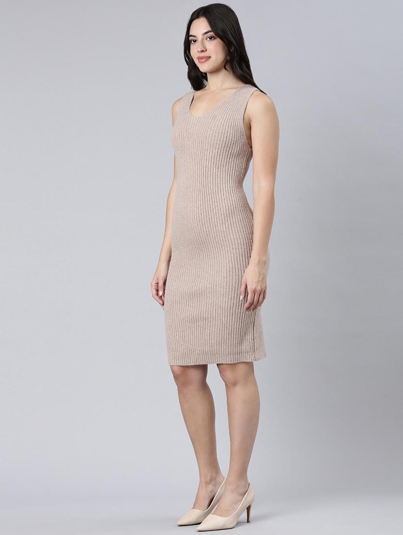women solid color bodycon dress - 21023302 - Standard Image - 3
