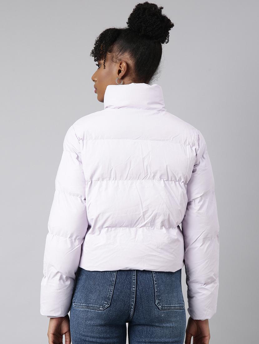 women solid long sleeve quilted jacket - 21023308 - Standard Image - 3