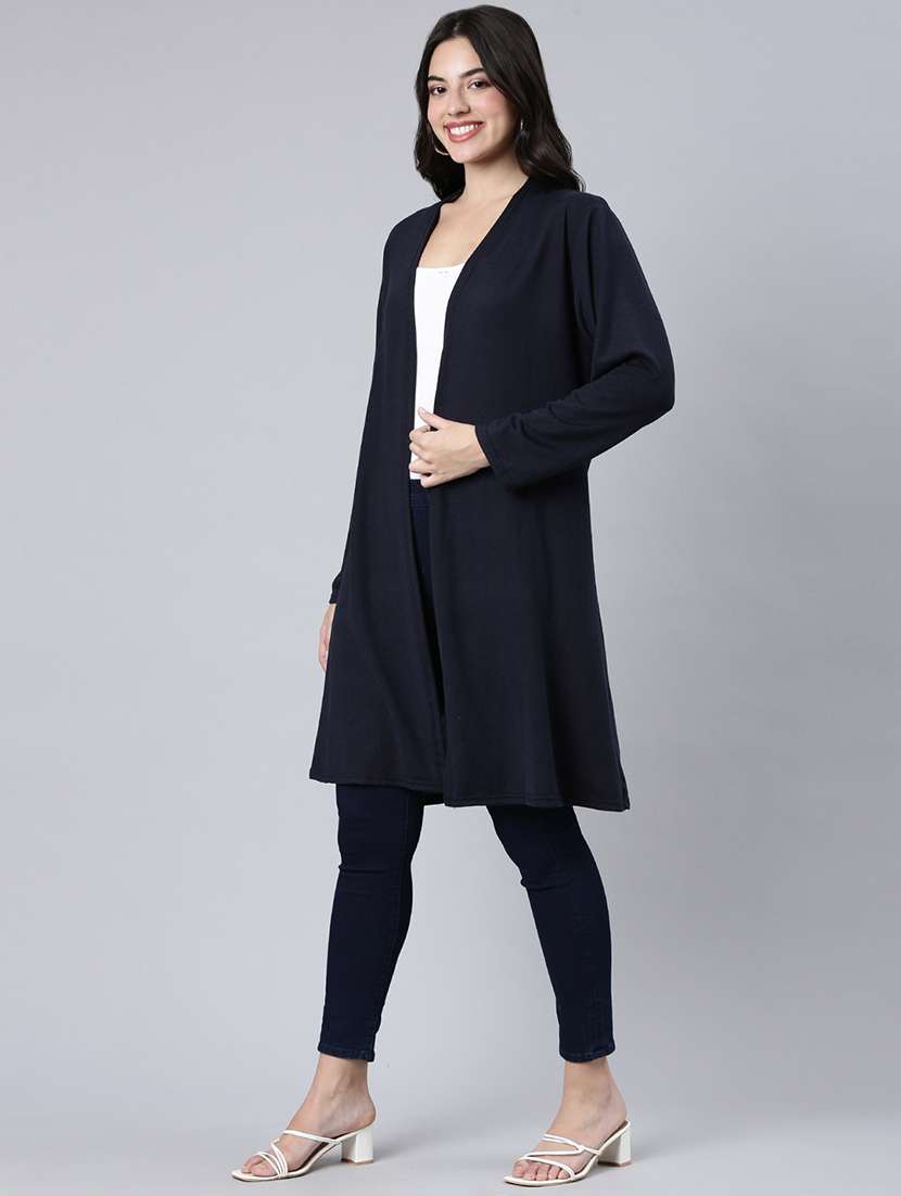 navy blue acrylic shrug - 21023321 - Standard Image - 3