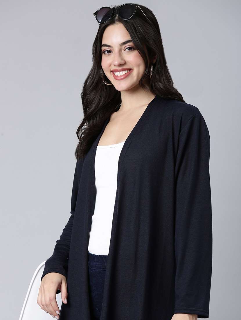 navy blue acrylic shrug - 21023321 - Standard Image - 5