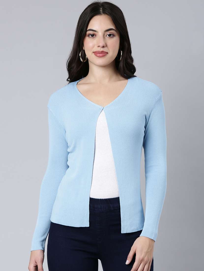 women long sleeved solid regular shrug