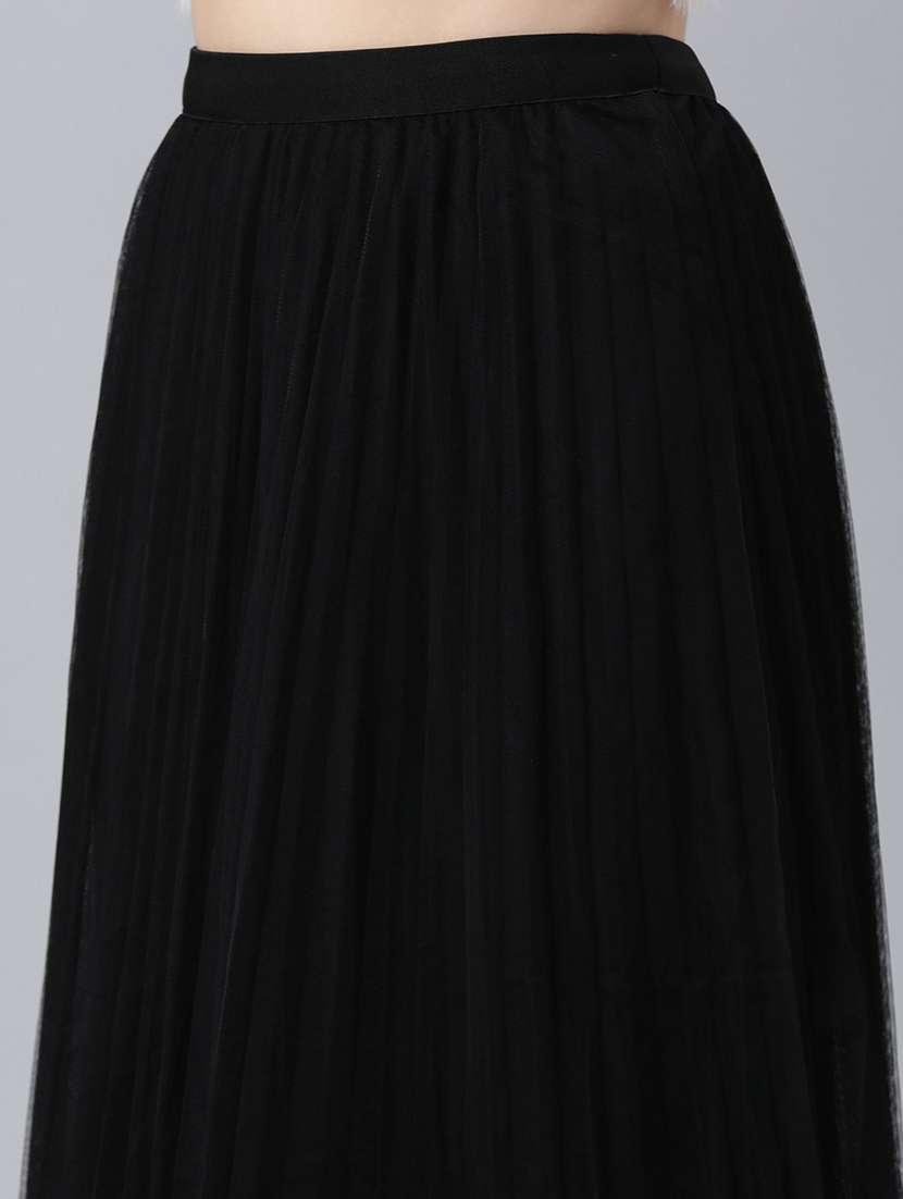 black net flared skirts - 21023353 -  Standard Image - 5
