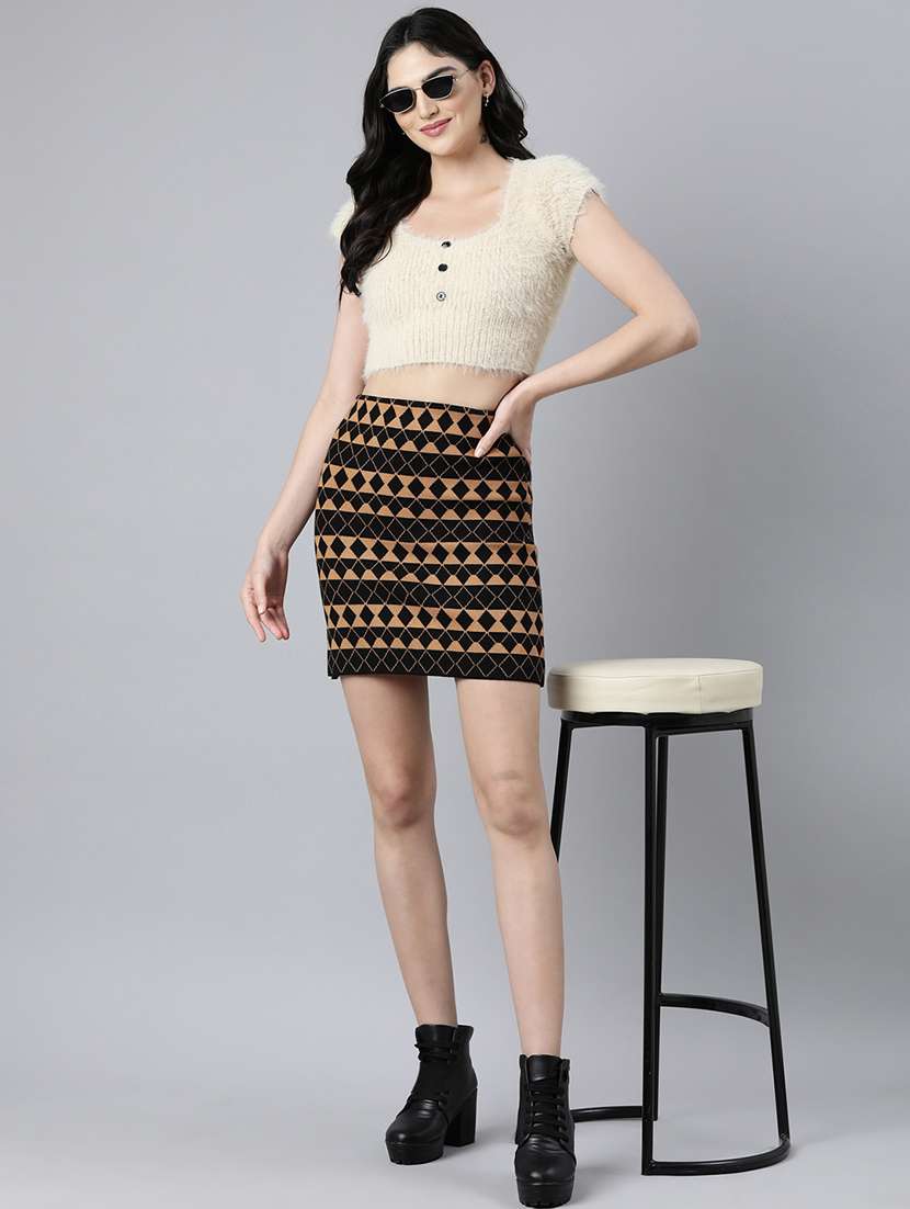 women mid-rise self-designed pencil skirt - 21023364 -  Standard Image - 3