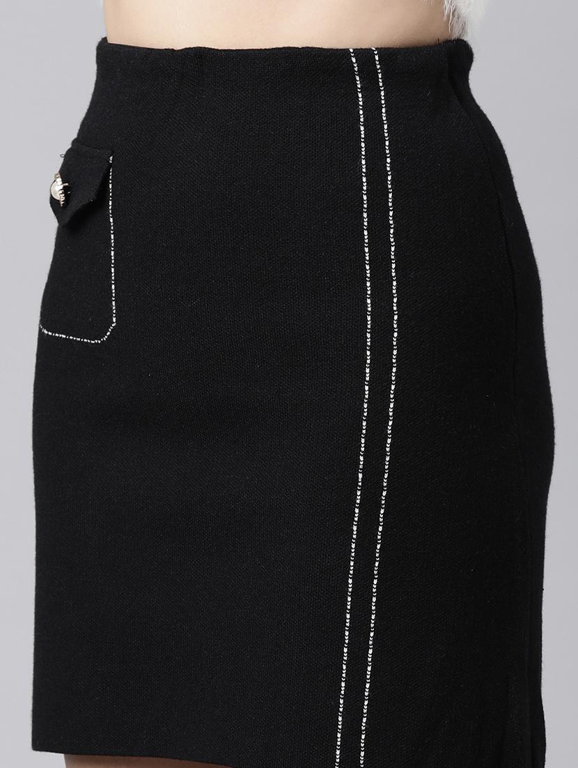 women mid-rise solid pencil skirt - 21023377 - Standard Image - 5