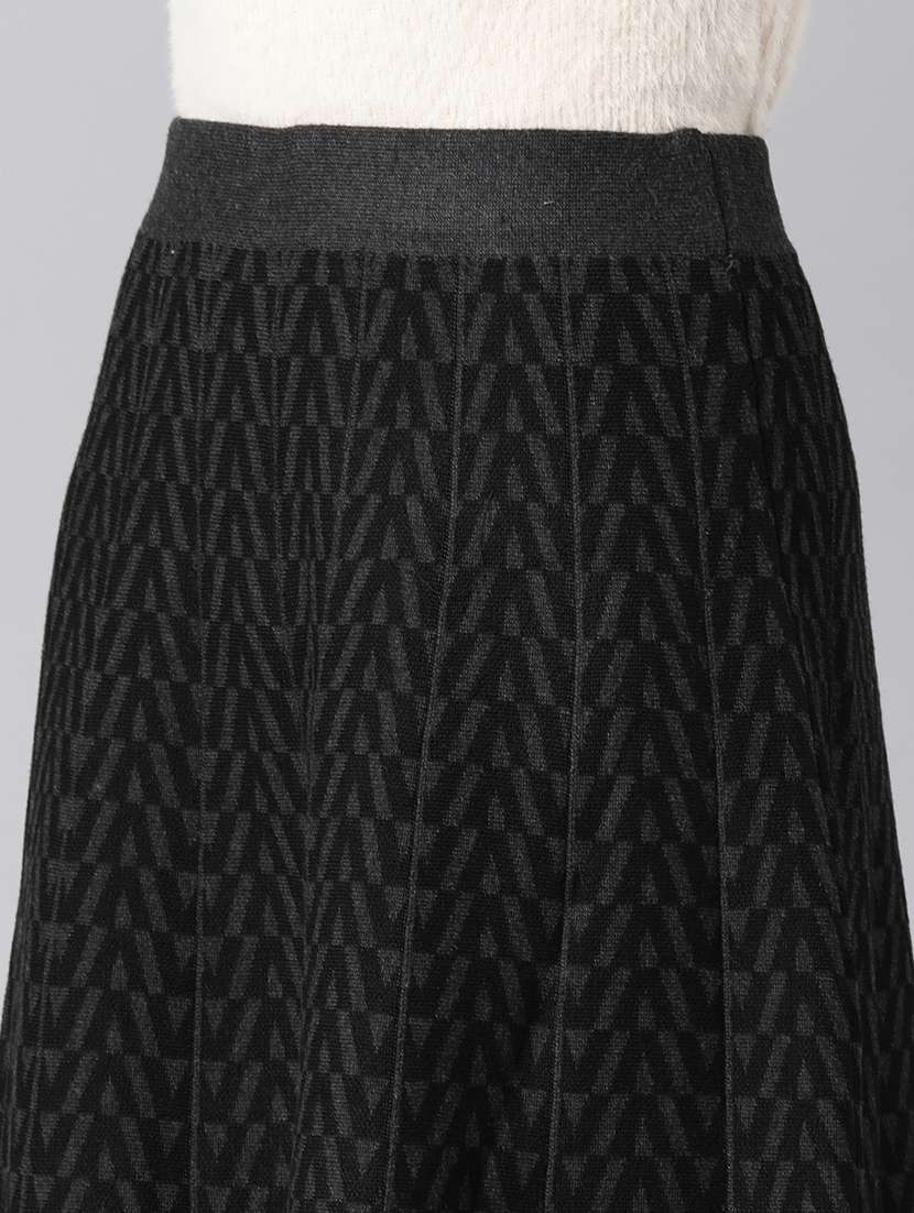 women mid-rise self-designed flared skirt - 21023379 -  Standard Image - 5