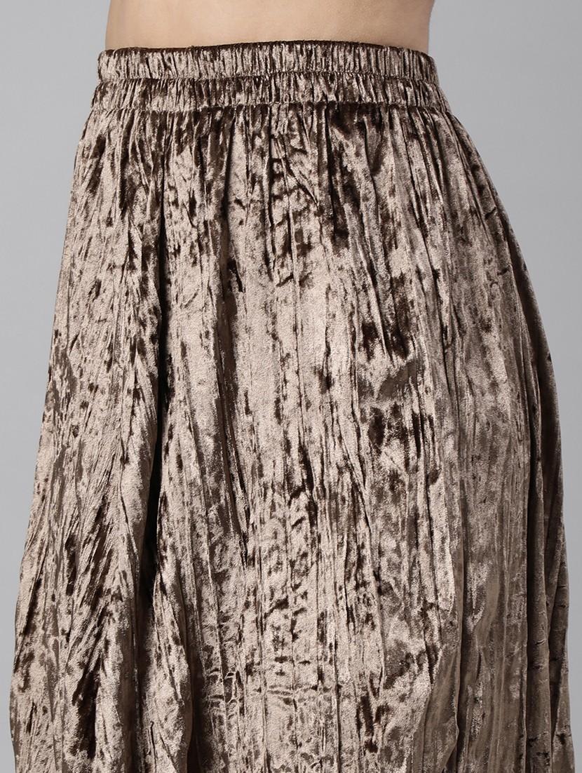 women mid-rise solid flared skirt - 21023399 - Standard Image - 5