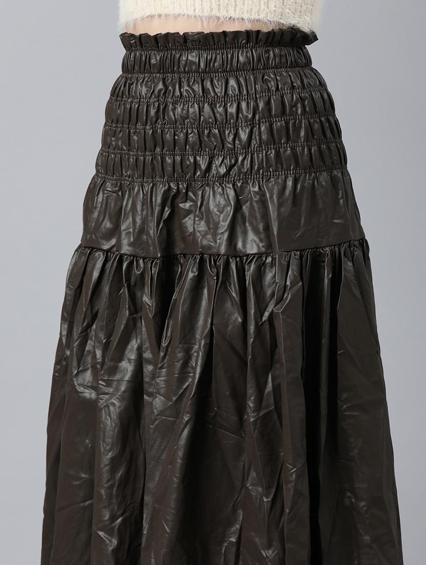 women mid-rise solid flared skirt - 21023413 - Standard Image - 5