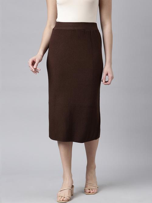 women mid-rise self-designed straight skirt - 21023418 -  Standard Image - 0