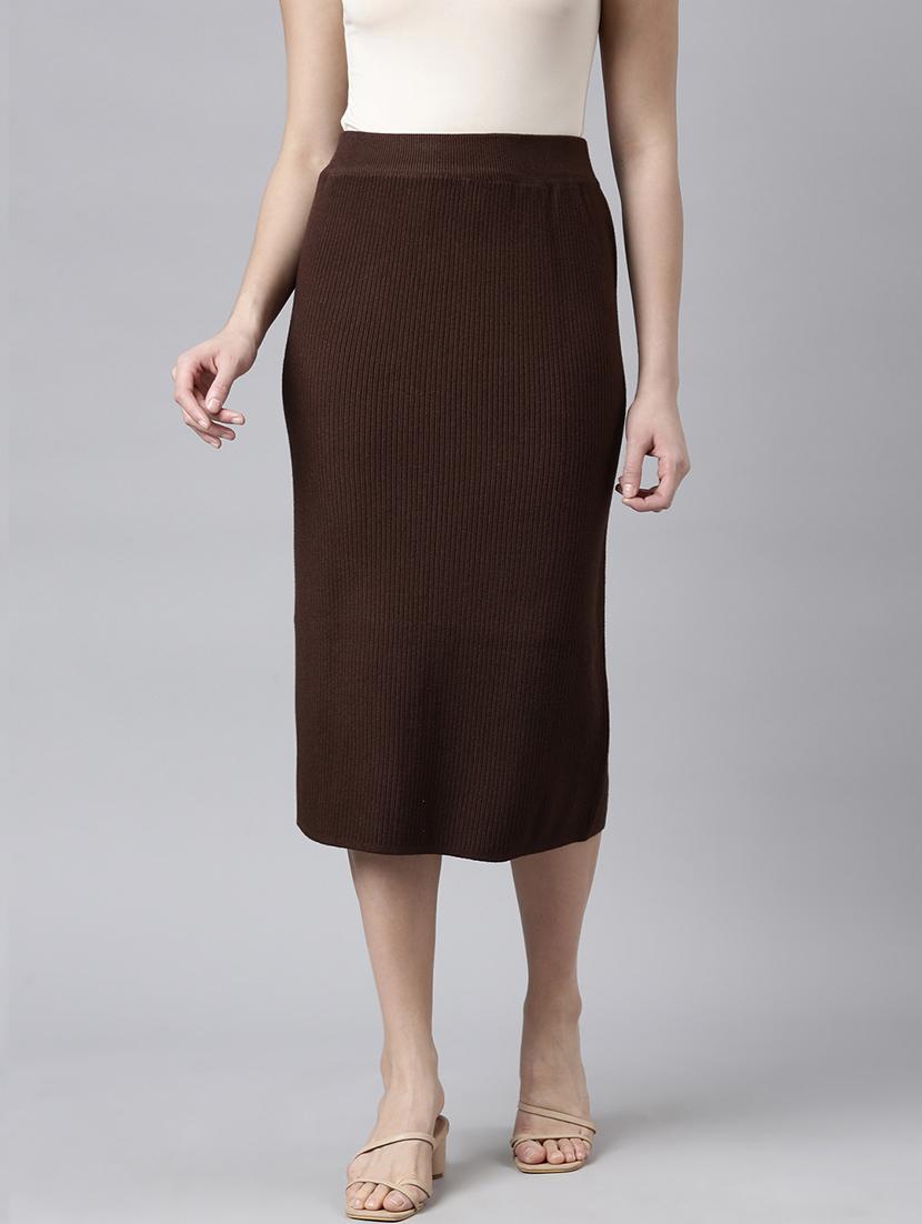 women mid-rise self-designed straight skirt - 21023418 -  Zoom Image - 0