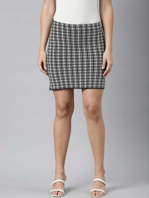 women mid-rise houndstooth pencil skirt - 21023425 -  Standard Image - 0
