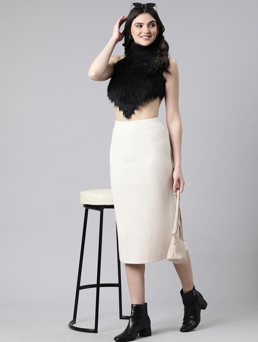 women mid-rise self-designed straight skirt - 21023428 - Standard Image - 3