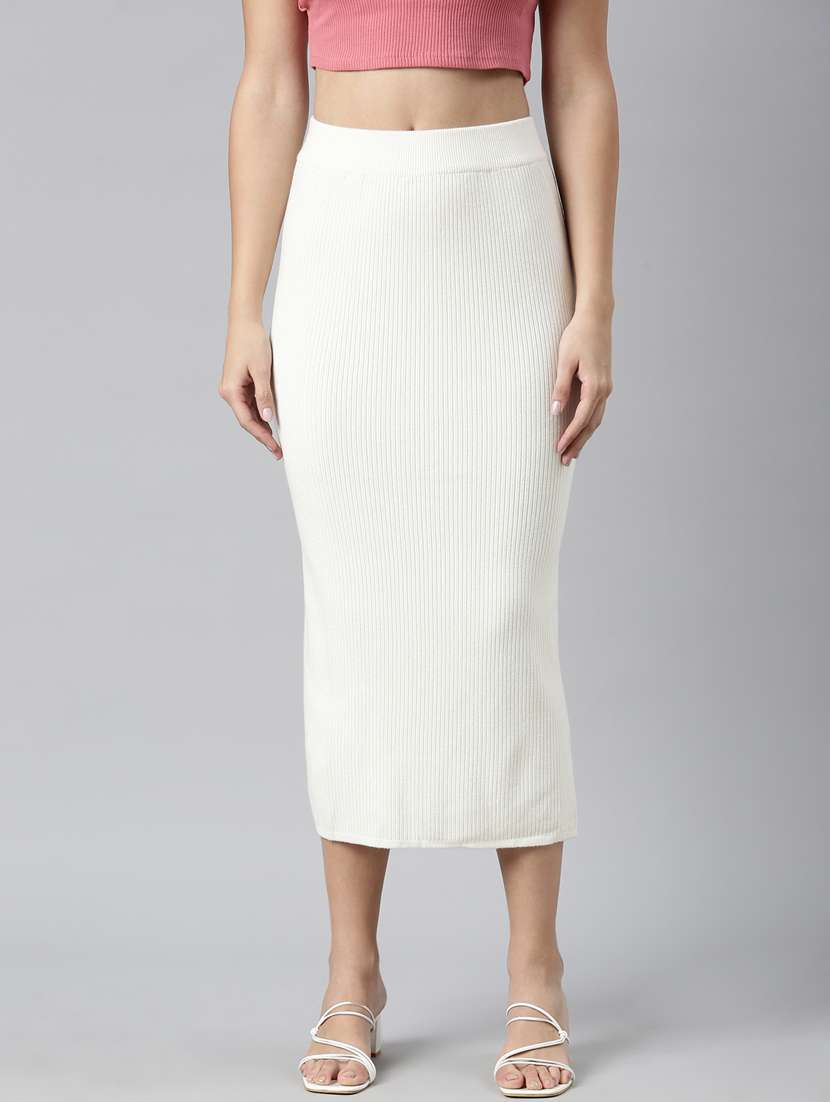 women mid-rise self-designed straight skirt - 21023430 -  Zoom Image - 0