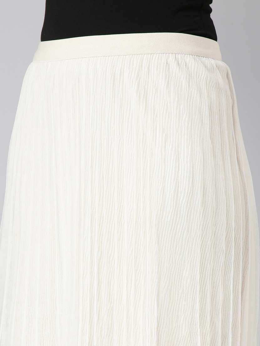 women mid-rise solid flared skirt - 21023464 -  Standard Image - 5