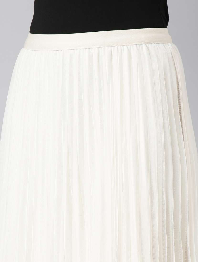 women mid-rise solid flared skirt - 21023466 -  Standard Image - 5