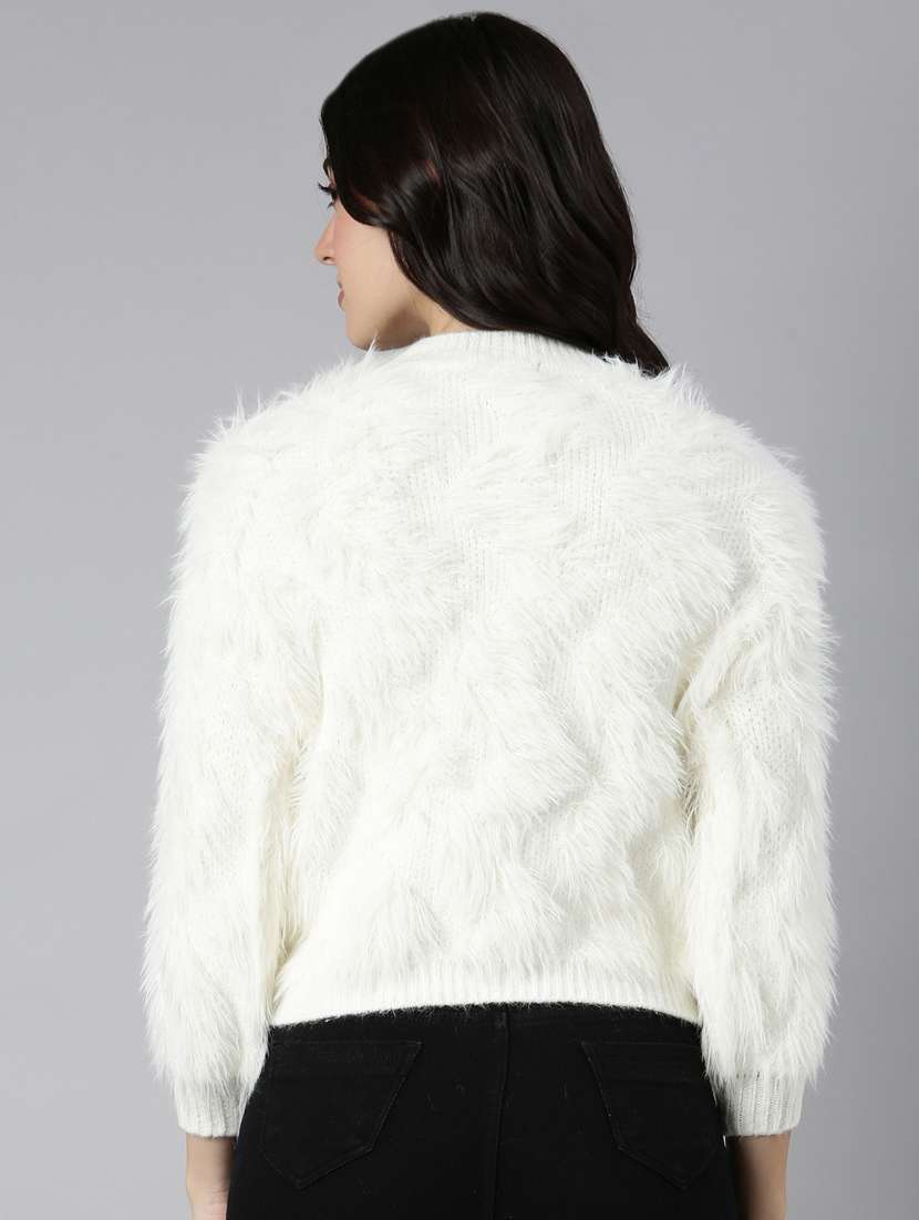 women long sleeved solid pullover - 21023481 -  Standard Image - 3